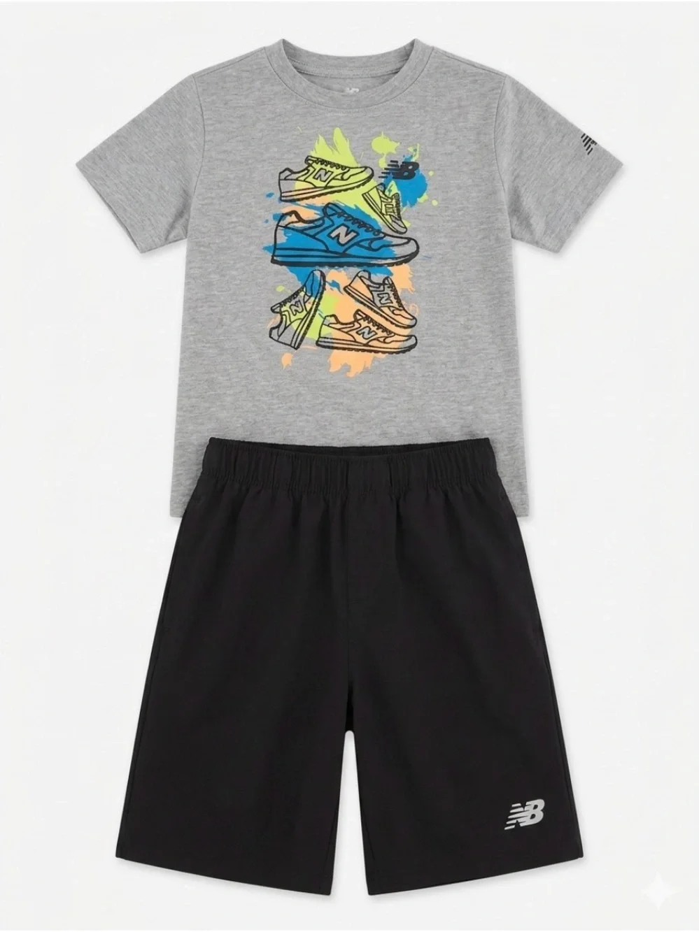 New Balance Kids Bottoms in Black and Gray